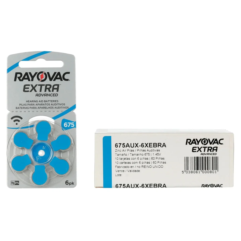 Pilha para Aparelho Auditivo 675 Rayovac Extra Advanced